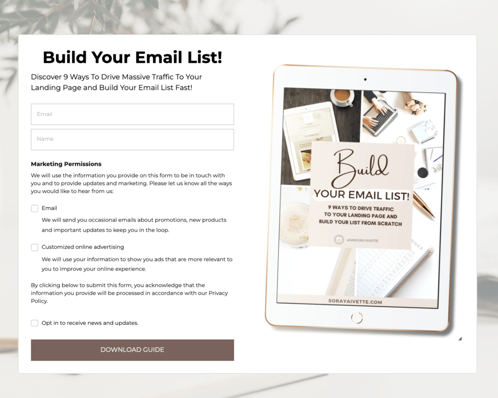 Landing Page