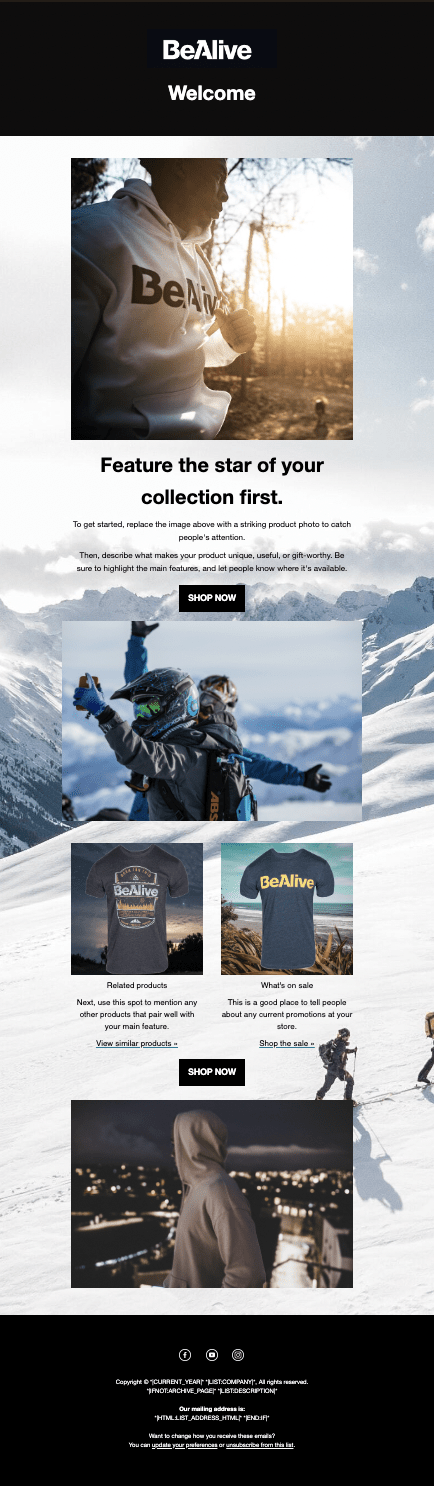 Ecommerce Email Template Design